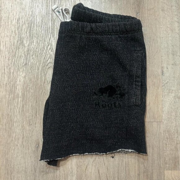 Vtg Y2K Roots Canada Salt & Pepper Heritage Fleece Sweat Shorts - $21 - Picture 2 of 4